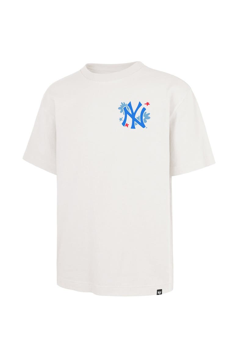Men's '47 Cream New York Yankees Flora Foundation T-Shirt, Alternate, color, Cream