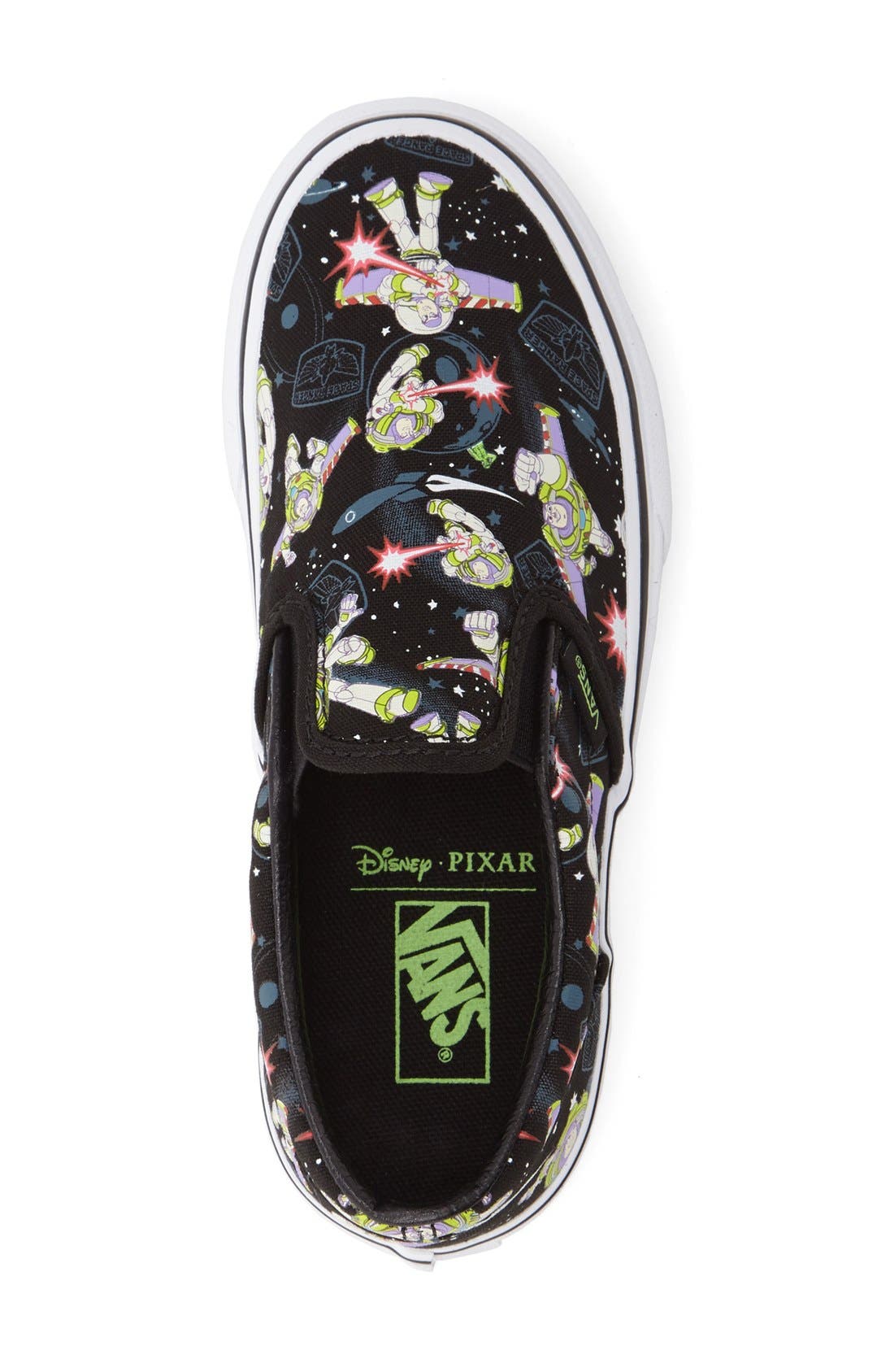 Vans x Disney Pixar<sup>®</sup> Toy Story<sup>™</sup> Buzz Lightyear Classic Slip-On, Alternate, color, 