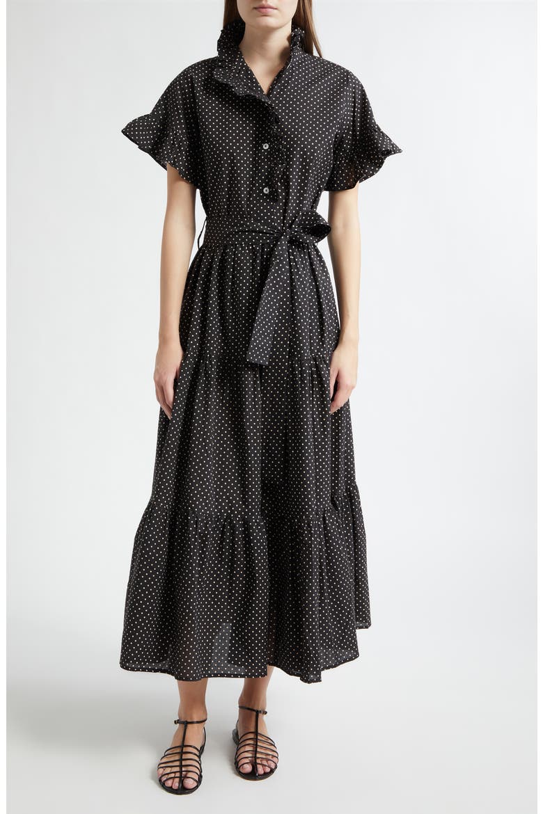 Victoria Ruffle Front Dress, Main, color, POLKA DOT