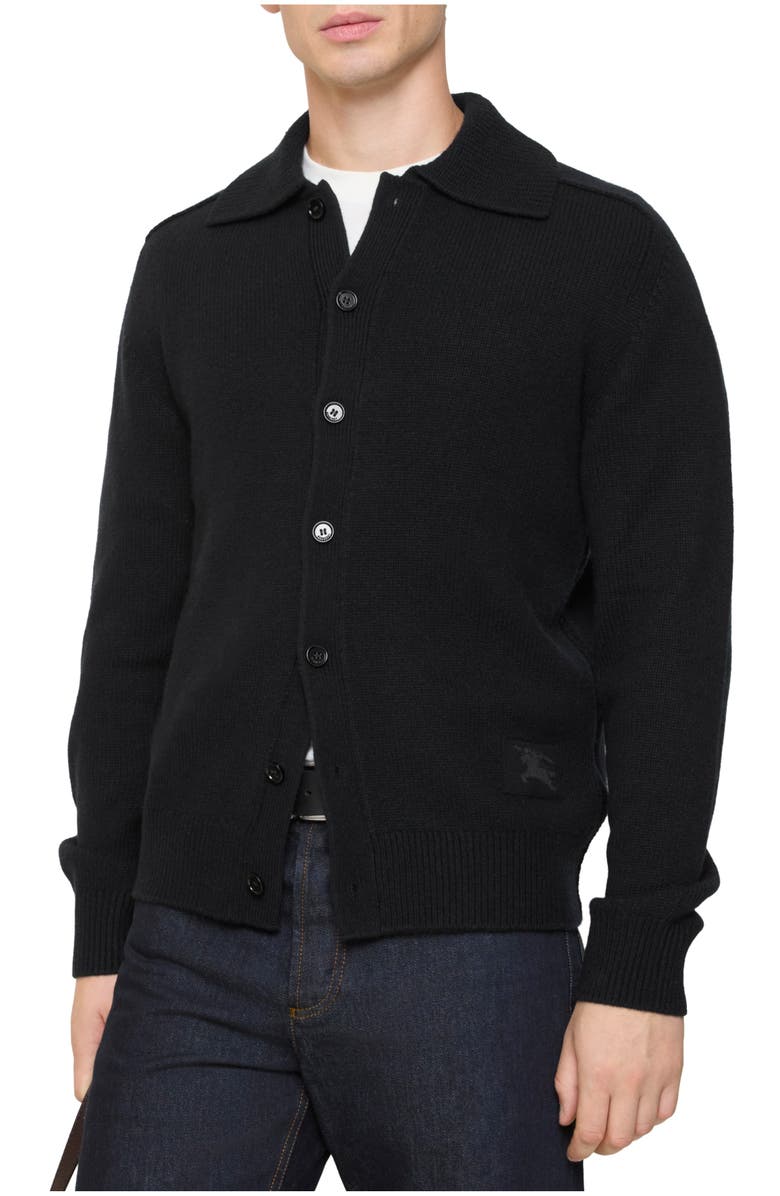 Burberry Cashmere Cardigan, Main, color, Black