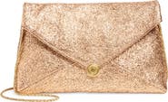 Dries Van Noten Metallic Leather Envelope Clutch