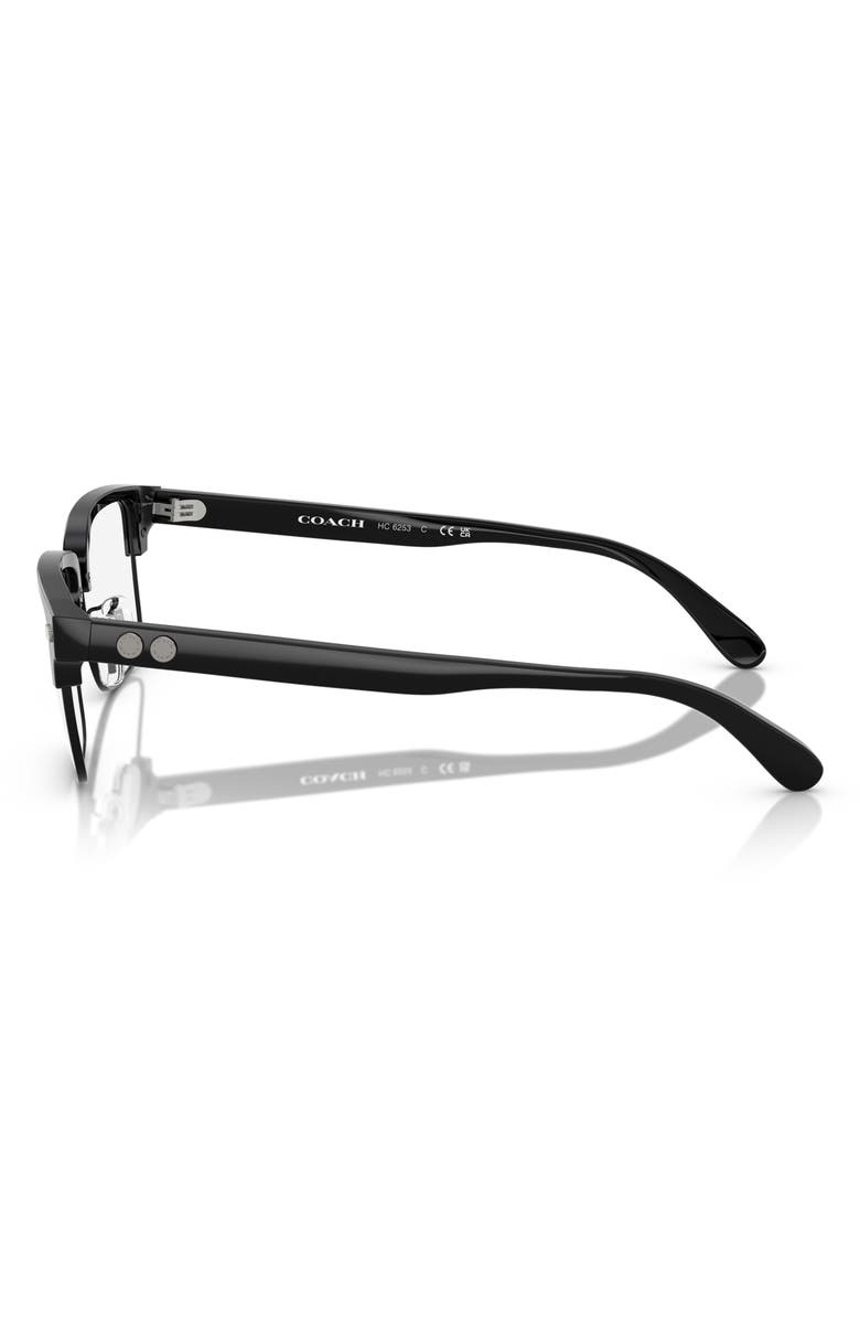 COACH 54mm Square Optical Glasses, Alternate, color, Black / Demo Lens