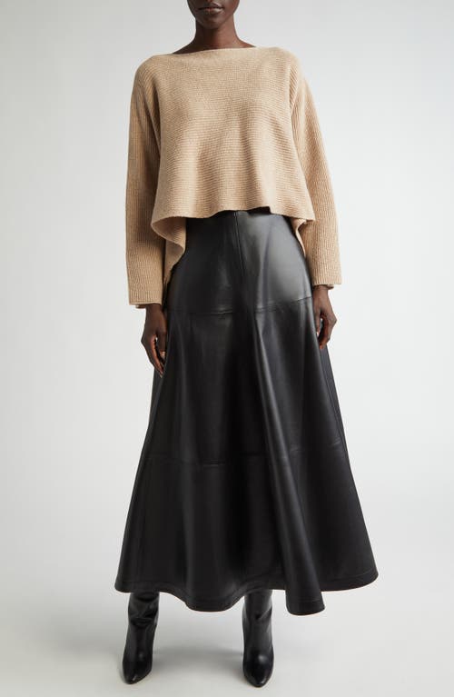 Altuzarra Trip Wool-cashmere Rib Handkerchief Crop Sweater In Bleaker Melange