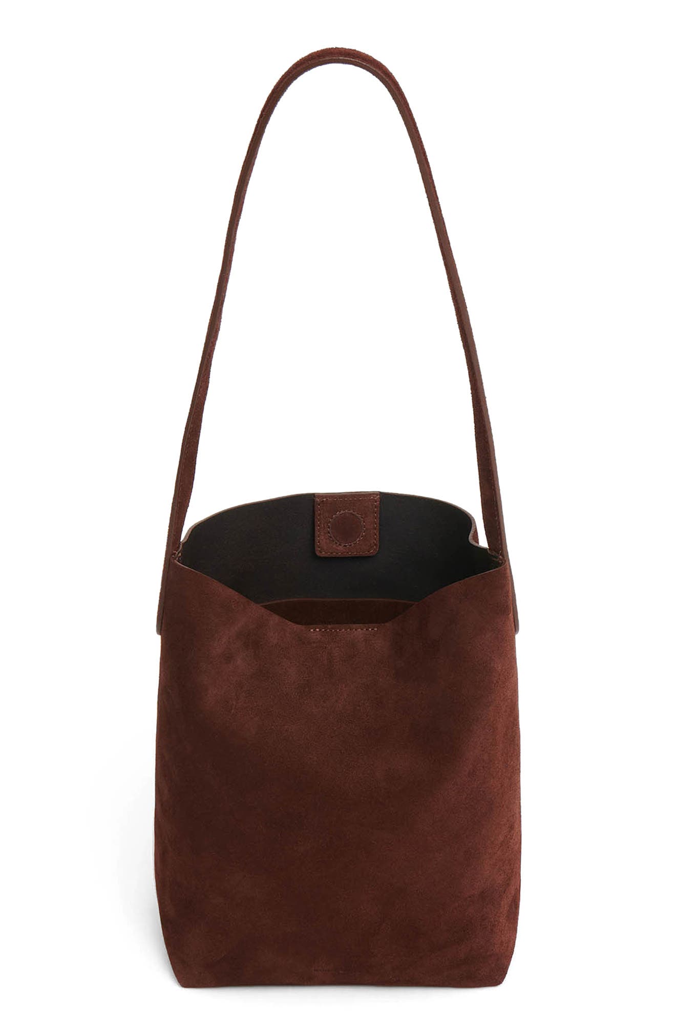 Mansur Gavriel Small Everyday Cabas Suede Hobo Bag, Alternate, color, Chocolate