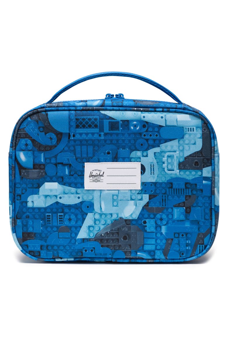Kids' LEGO® Pop Quiz Lunch Bag, Alternate, color, ABSTRACT BRICKS BLUE