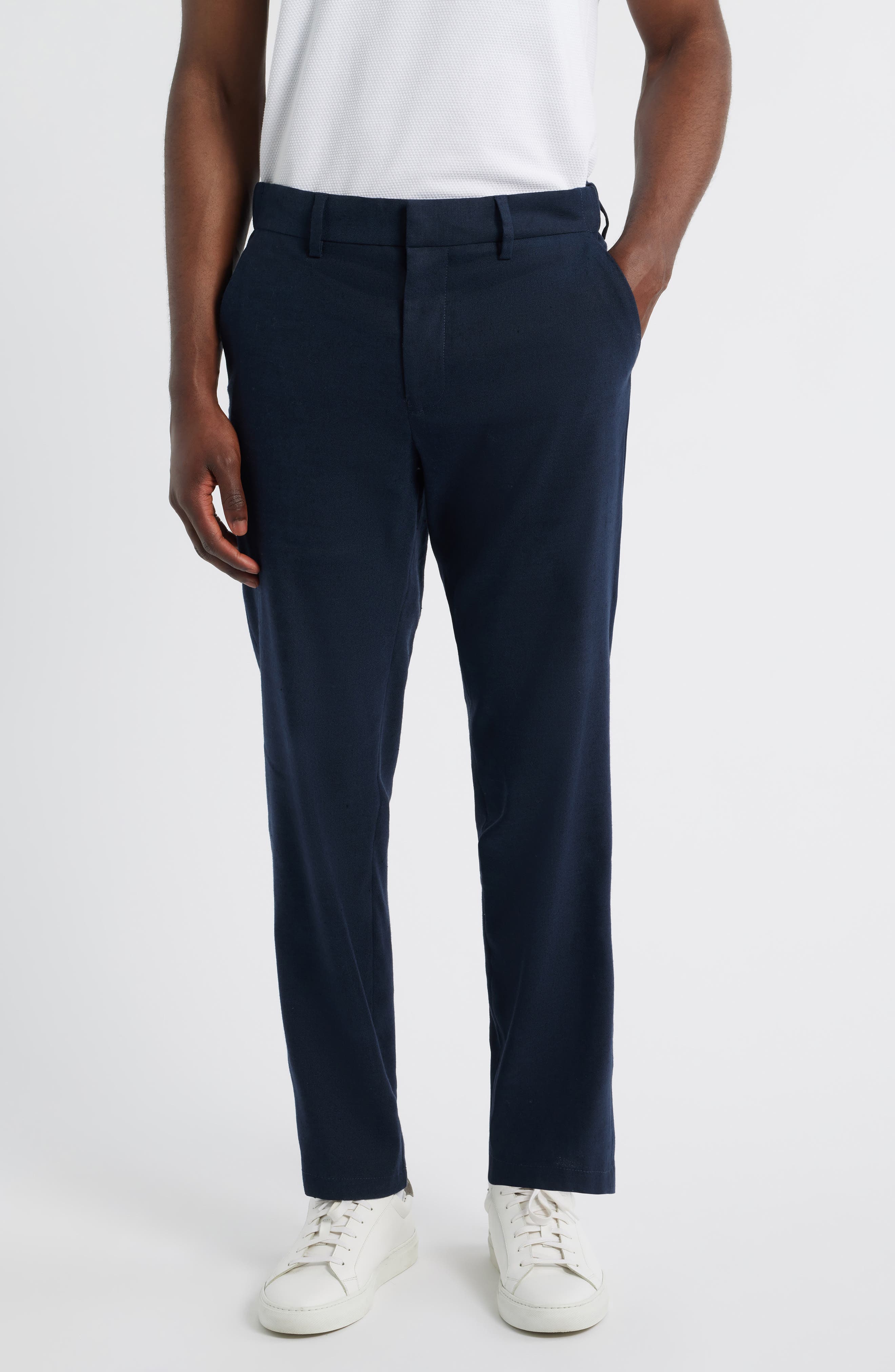 Linen Blend Flat Front Pants - image 5