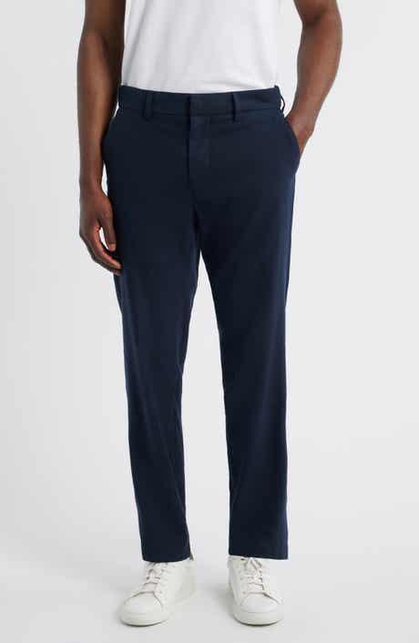 Linen Blend Flat Front Pants