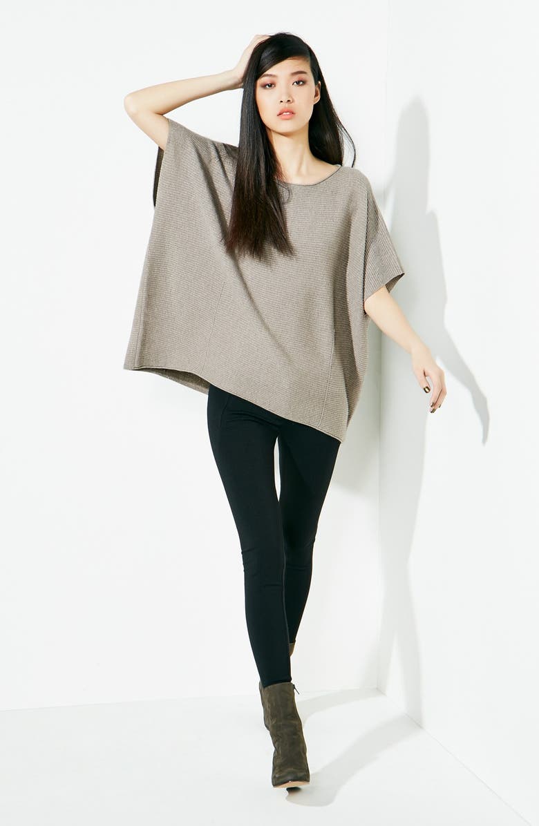 Vince Ribbed Poncho Sweater, Alternate, color, 