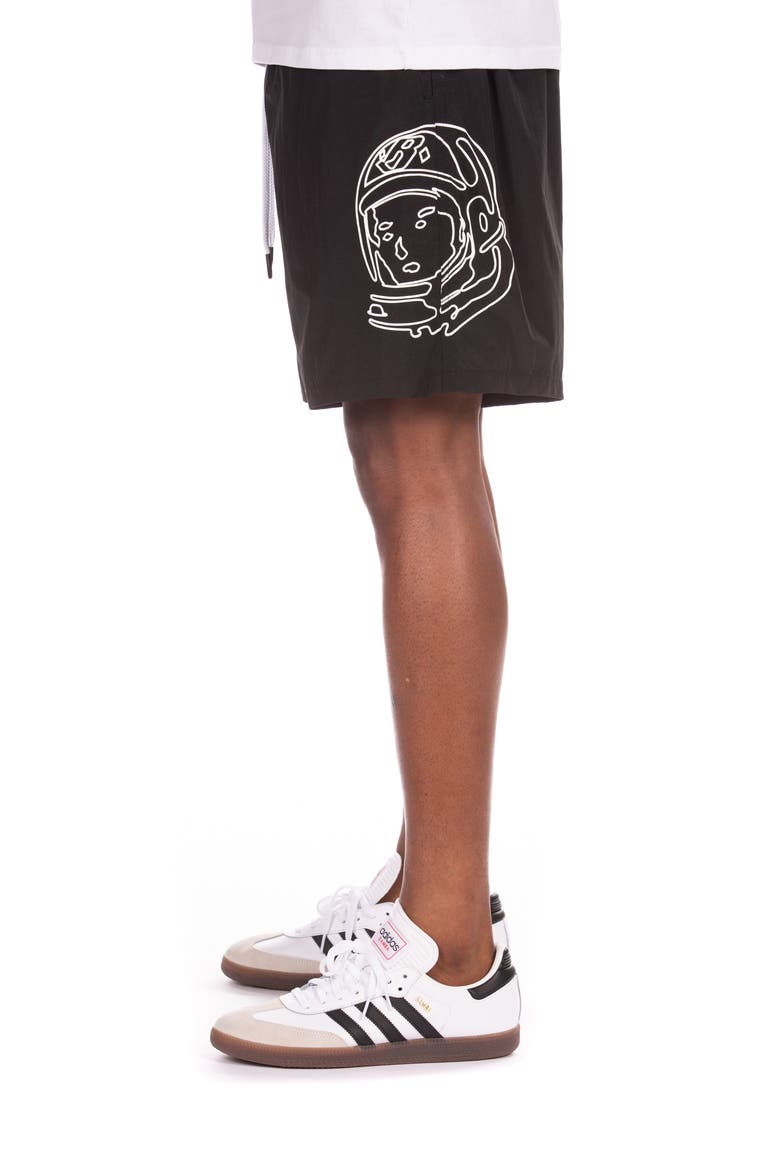 BB Helmet Nylon Drawstring Shorts, Alternate, color, BLACK