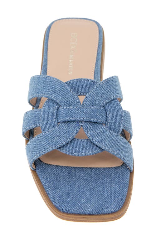 Bcbgeneration Women's Meltem Open Toe Flat Sandals In Denim