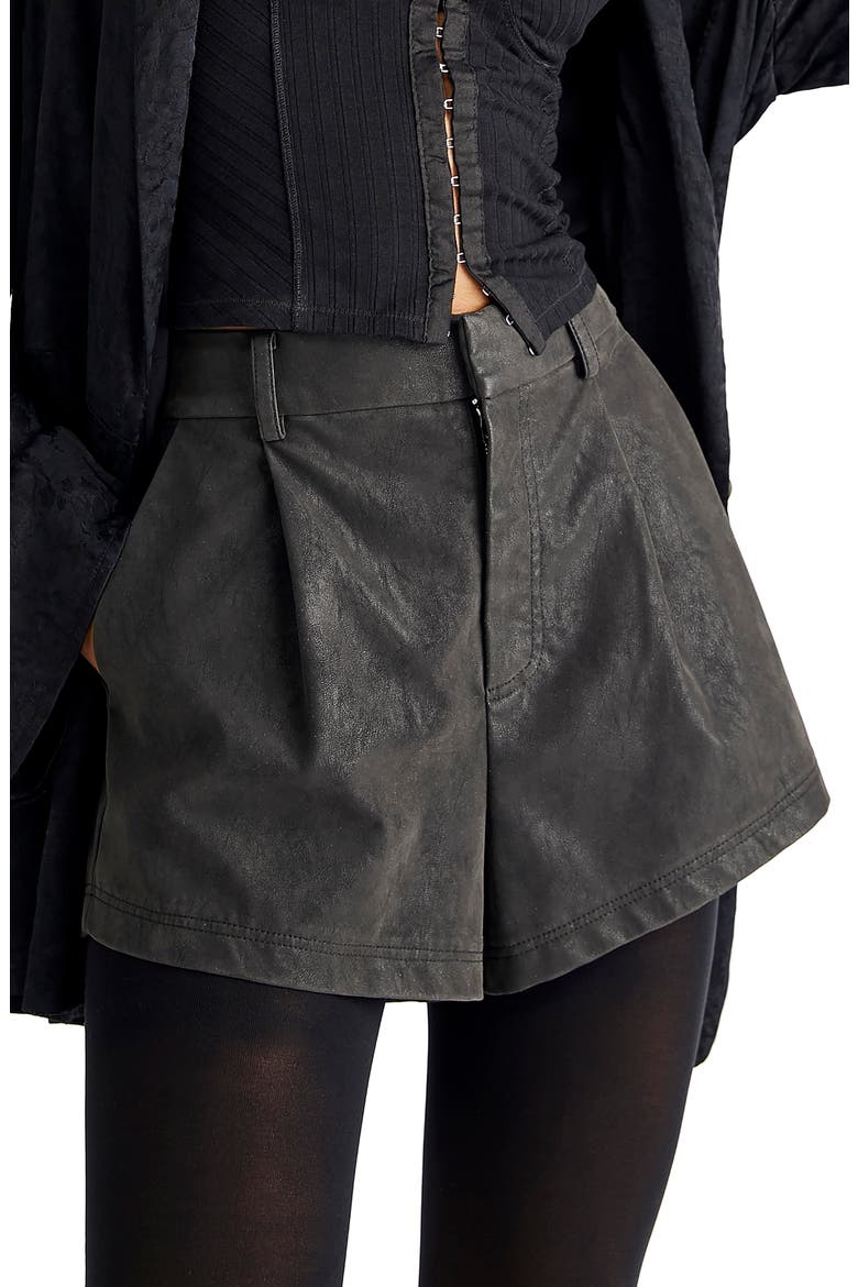 Roma Faux Suede Shorts, Main, color, BLACK