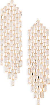 Tasha Multiple Strand Cubic Zirconia Chandelier Earrings