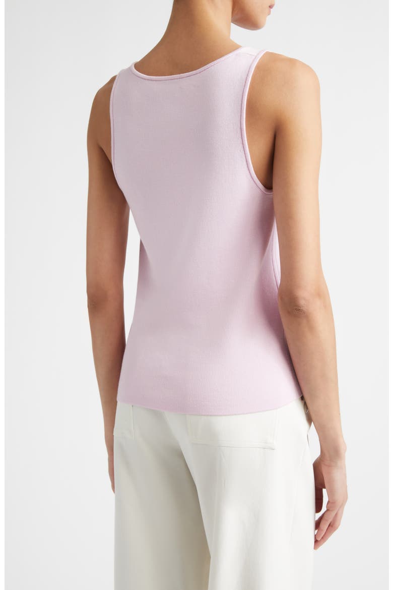 Silk & Cotton Sweater Tank, Alternate, color, PEONY