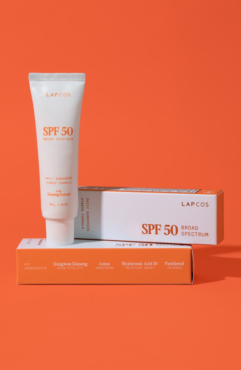 LAPCOS Daily Sunscreen SPF 50 Hybrid Formula, Alternate, color, White