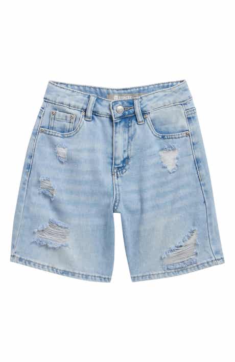 Tractr Kids' Distressed Denim Bermuda Shorts