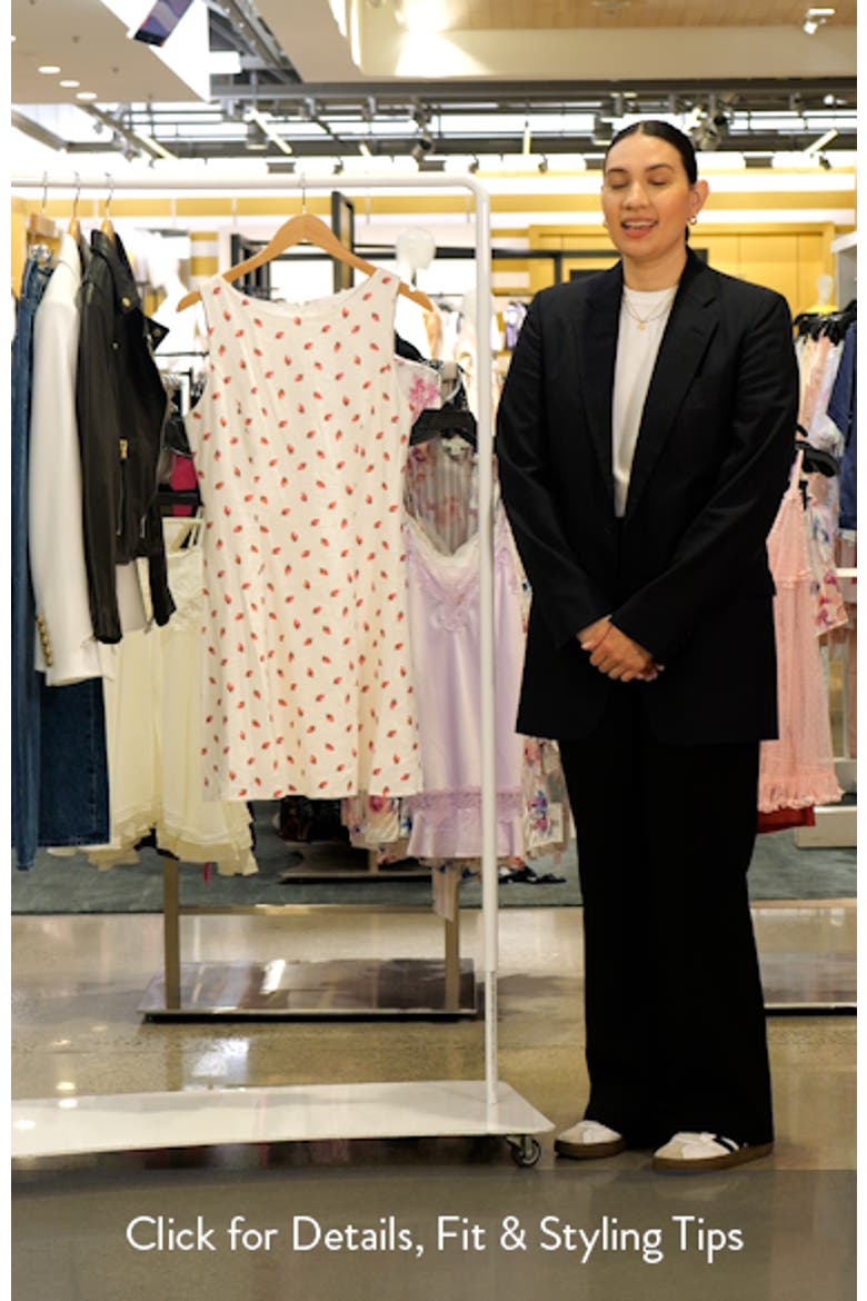 x Styled by COCO! Jayce Strawberry Print Linen Blend Dress video