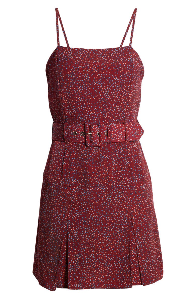 J.O.A. Scattered Dot Belted Minidress, Alternate, color, 