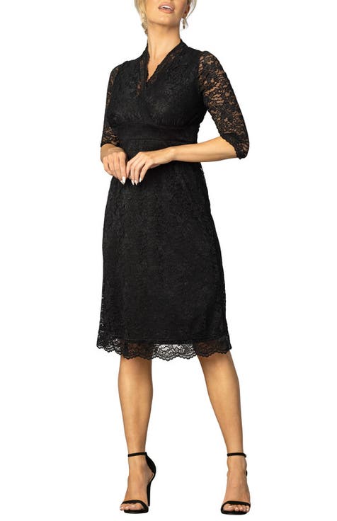 Scalloped Boudoir Lace Cocktail Dress