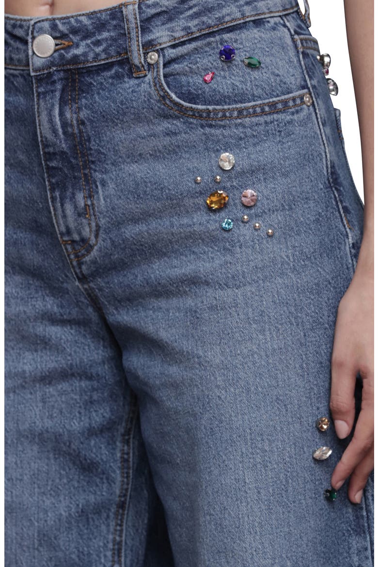 Bejweled High Waist Wide Leg Jeans, Alternate, color, HIGHSIDE - MULTICOLOR GEM