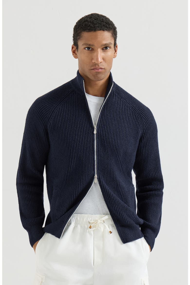 Malfilé cotton cardigan, Main, color, Blue