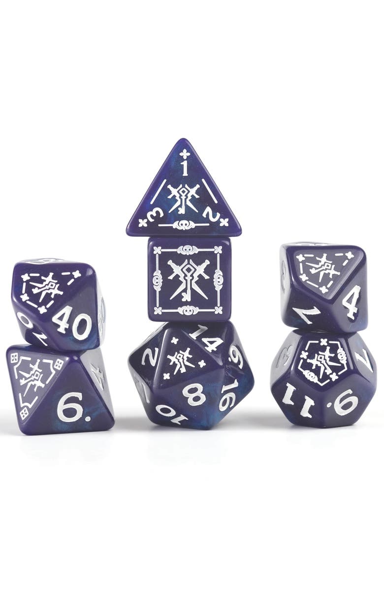 Dungeons & Dragons D&D Adventure Dice Rogue Purple, 15Pc Rpg Die Set, Alternate, color, Purple
