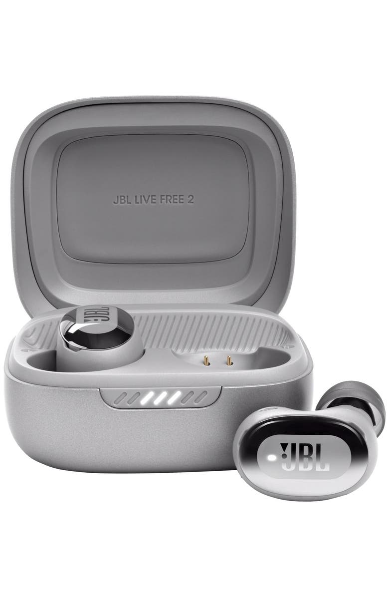 JBL Live Free 2 TWS True wireless Noise Cancelling Earbuds, Main, color, Silver
