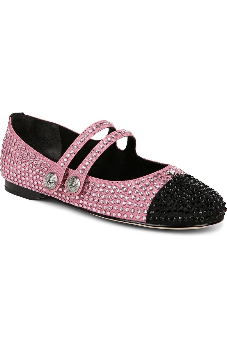 Circus NY by Sam Edelman Zoey Cap Toe Mary Jane Flat, Main, color, Pink Confetti / Blac
