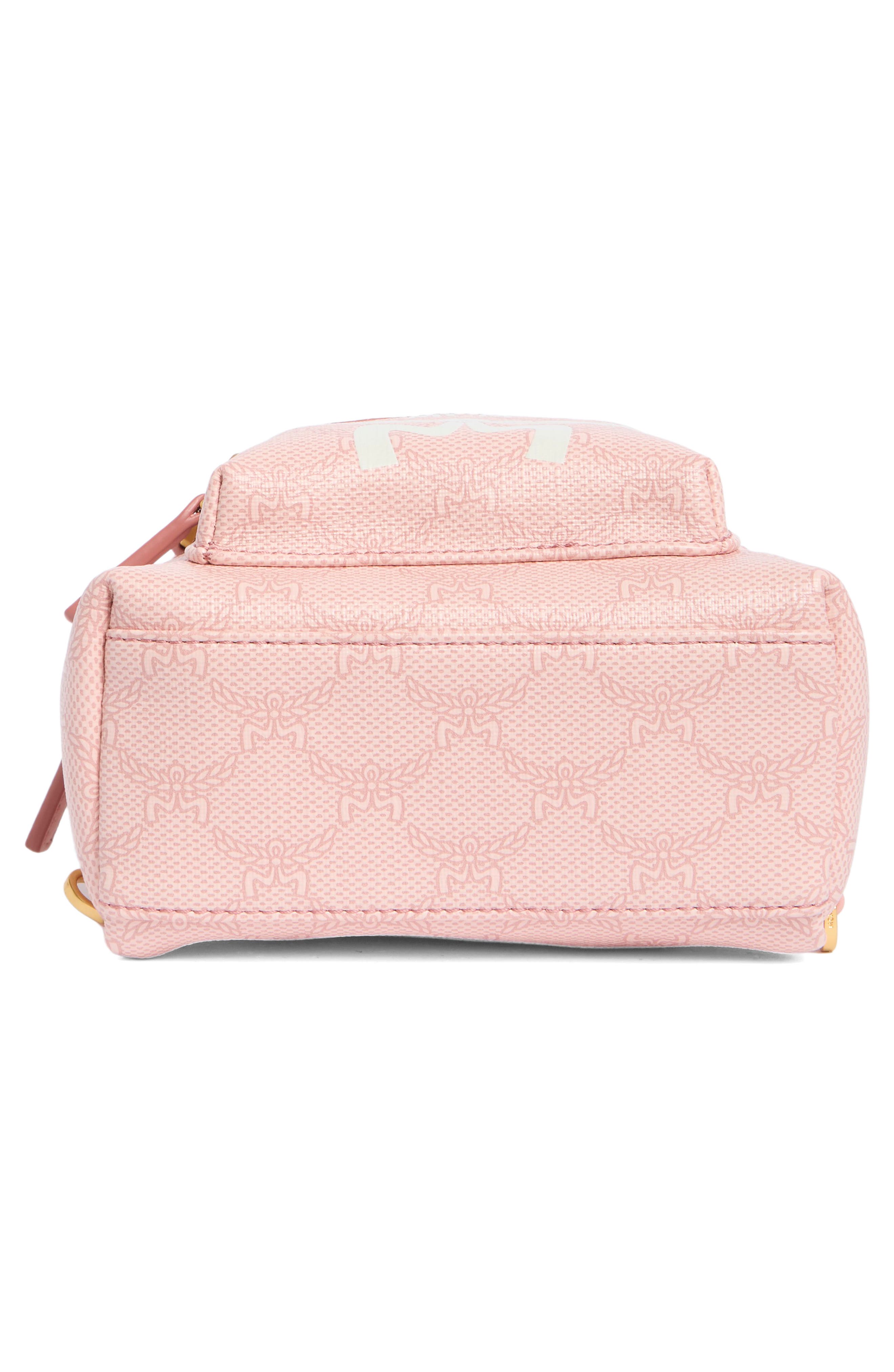 MCM Stark Lauretos Backpack, Alternate, color, Silver Pink