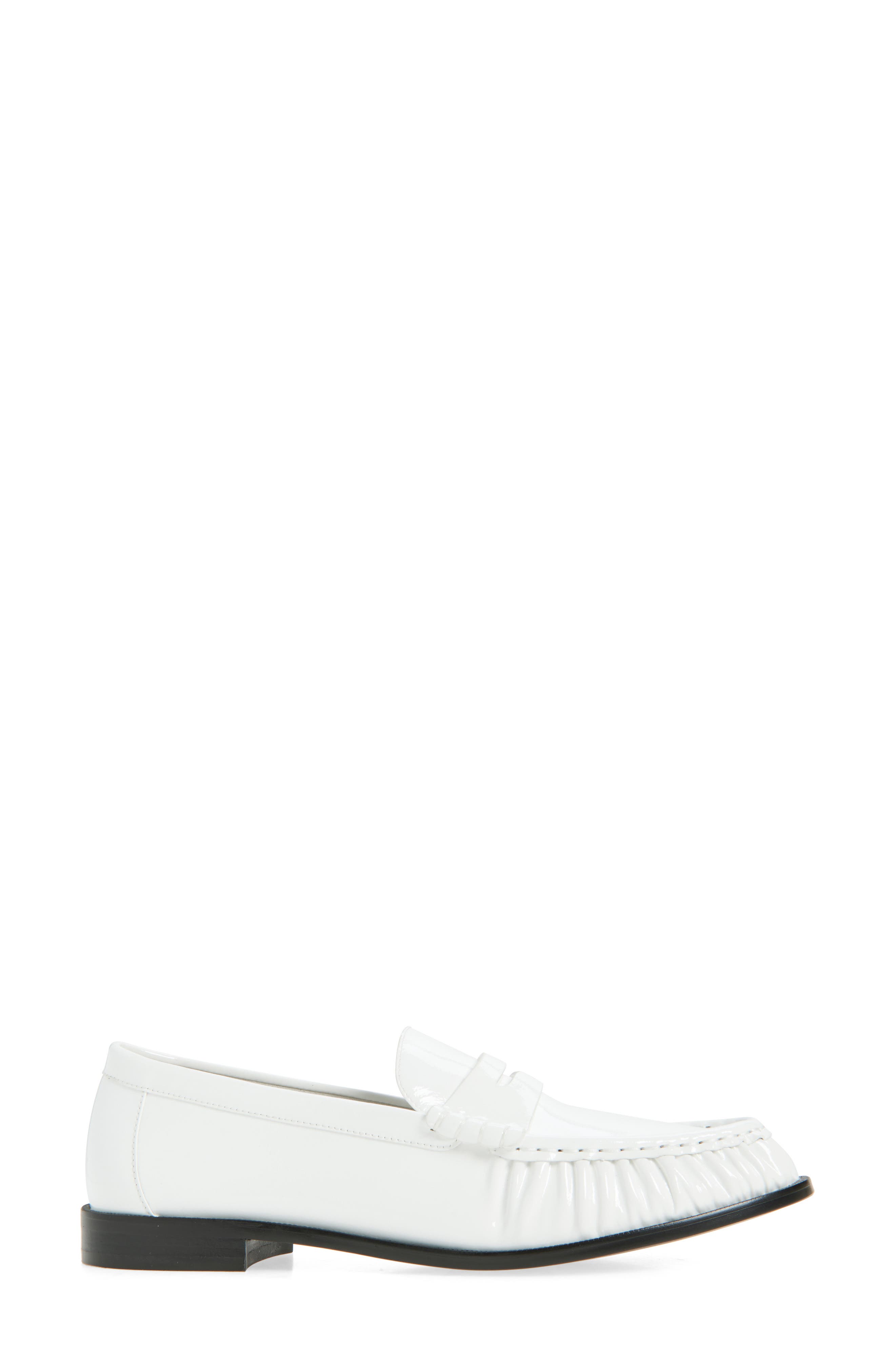 Stallone Penny Loafer, Alternate, color, WHITE CRINKLE PATENT