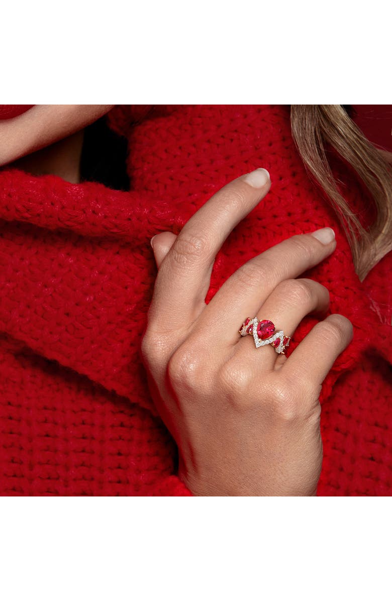 Created Forever Lab Grown Ruby & Diamond Ring, Alternate, color, Silver