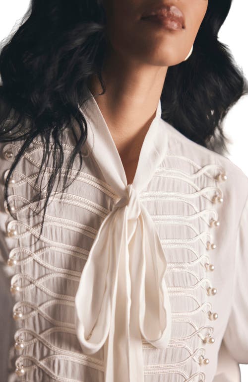 Mint Velvet Military Detail Blouse In Multi