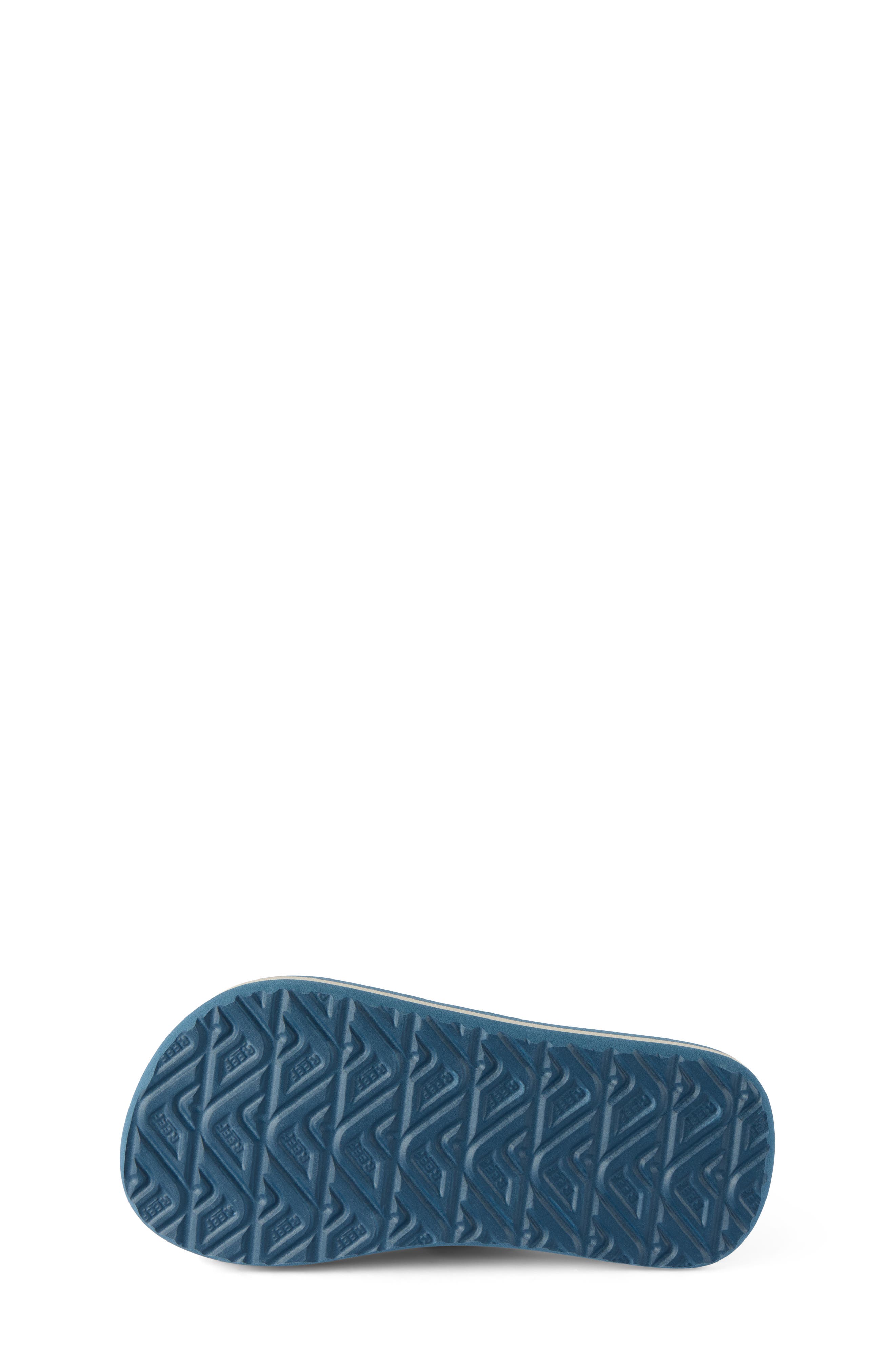 Reef Kids' Little Ahi Flip Flop, Alternate, color, Blue/ Tan Palm