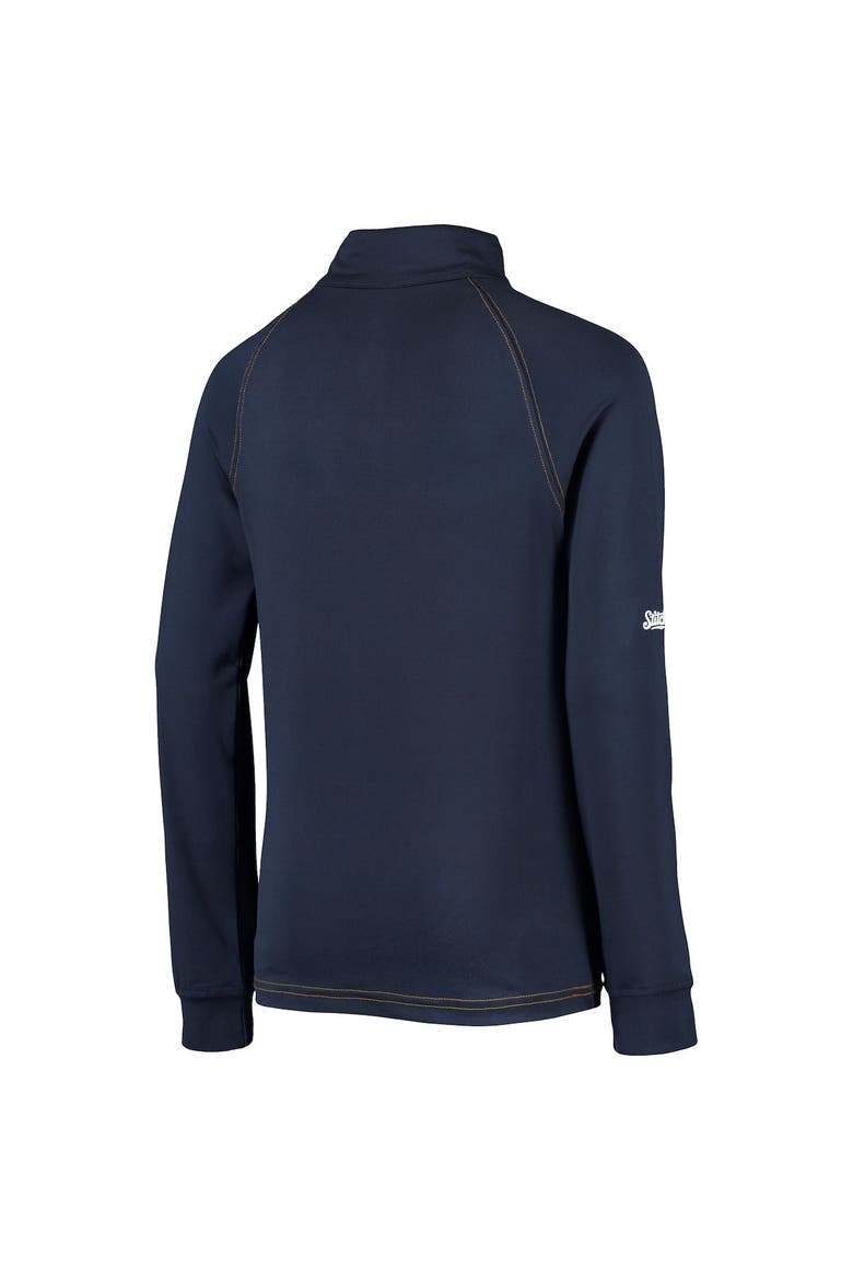 Youth Stitches Navy Milwaukee Brewers Raglan Quarter-Zip Jacket, Alternate, color, Navy