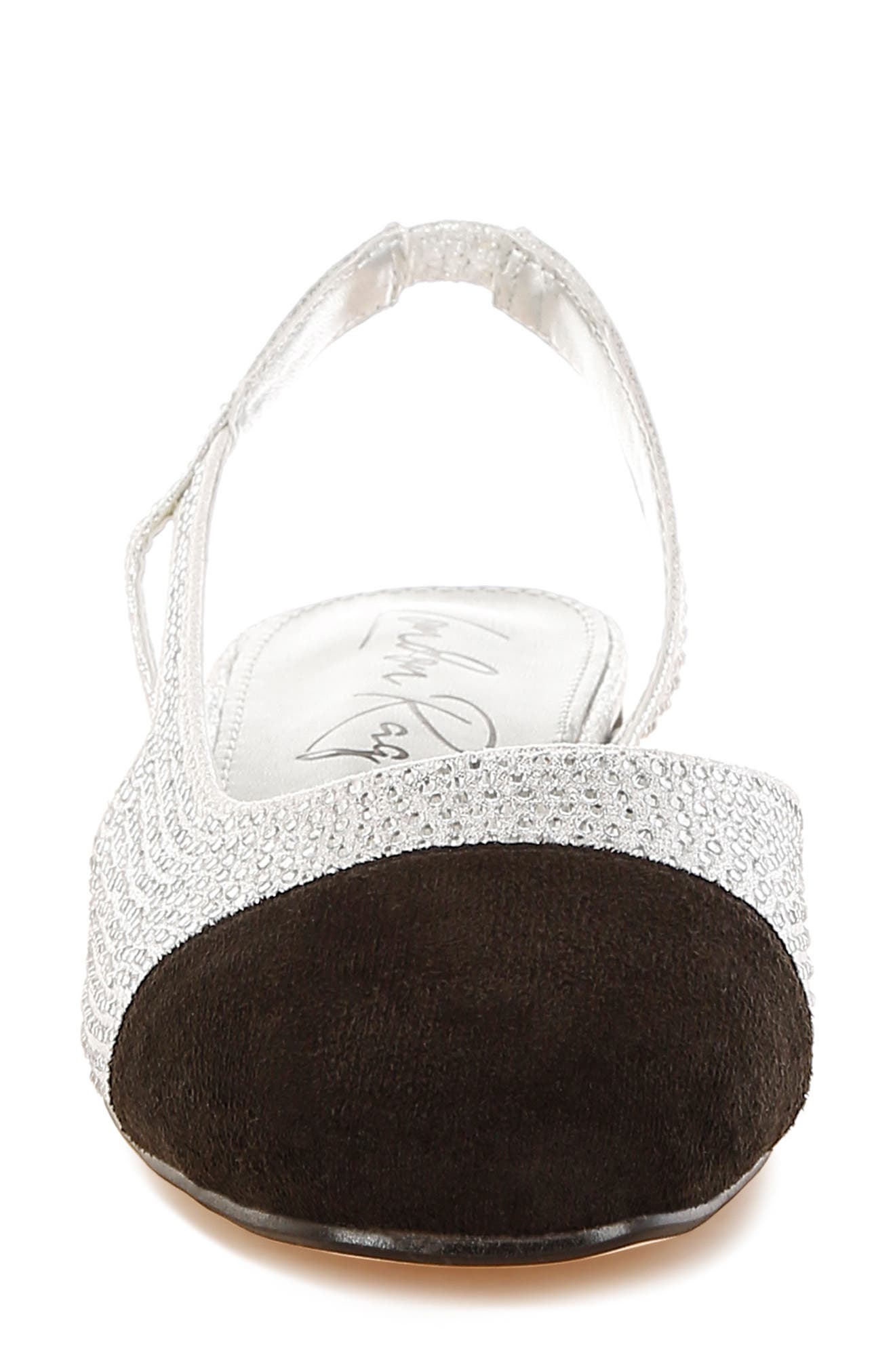 LONDON RAG Rerita Rhinestone Embellished Slingback Flat, Alternate, color, Silver