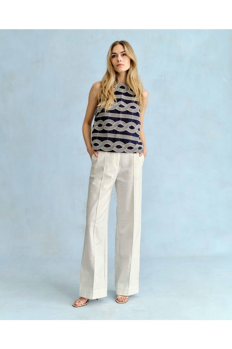 Beverly Linen Pant, Alternate, color, Soft White