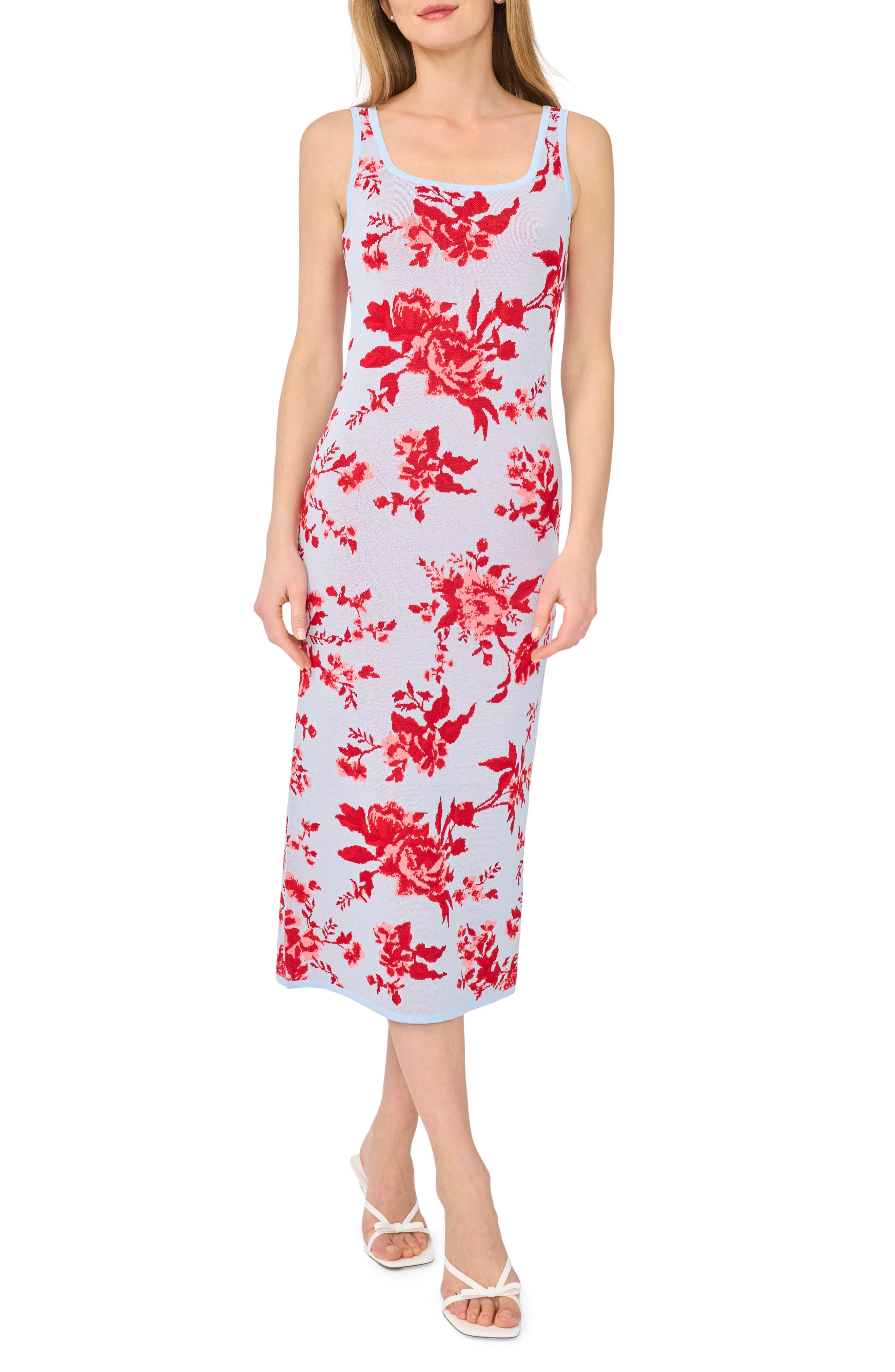 Ted Baker Floral Sleeveless Sweater Dress with Cardigan