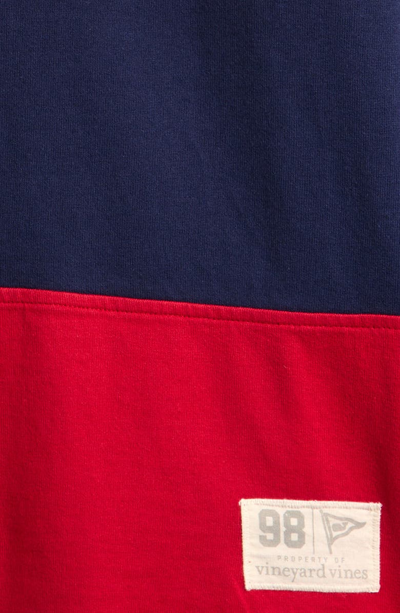 vineyard vines Kids' Colorblock Rugby Shirt, Alternate, color, Red Velvet