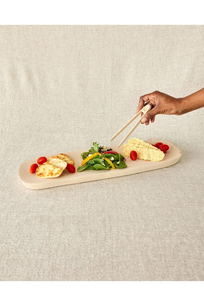 Organic Wooden Rectangle Bread Platter, Alternate, color, Beige