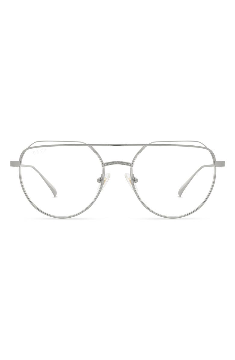 DIFF Rayne 54mm Aviator Optical Glasses, Main, color,