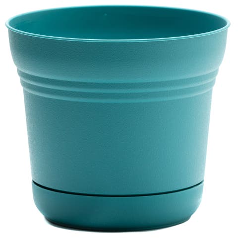 10 Inch Saturn Round Planter With Saucer Tray