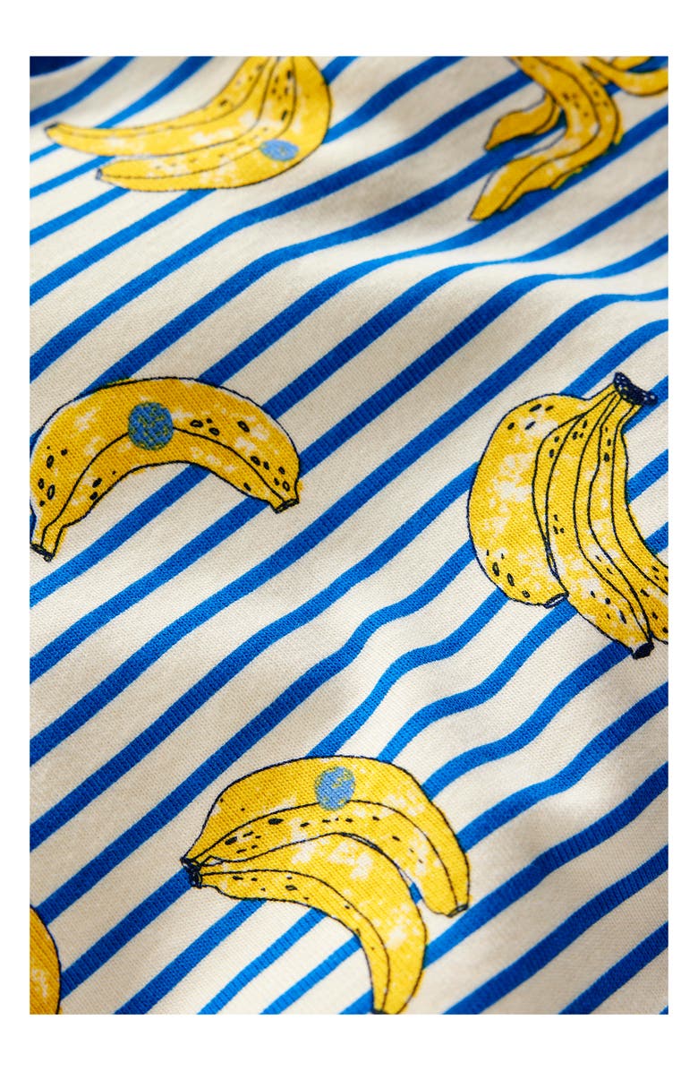 Mini Boden Kids' Print Fitted Two-Piece Cotton Pajamas, Alternate, color, Banana