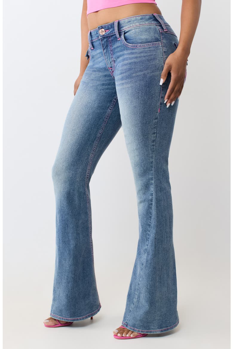 Joey Ladder Flap Flare Jeans, Alternate, color, MEDIUM BLUE QUARTZ WASH