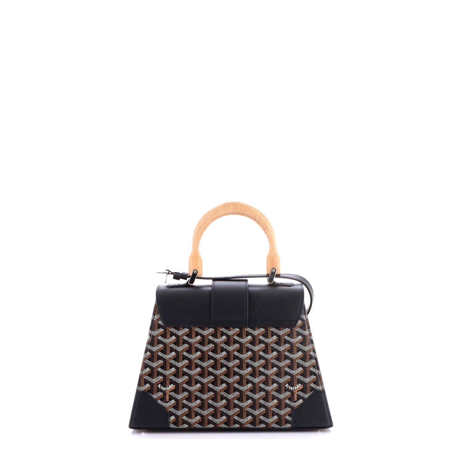 Saigon Top Handle Bag Coated Canvas with Leather PM, Alternate, color, Black