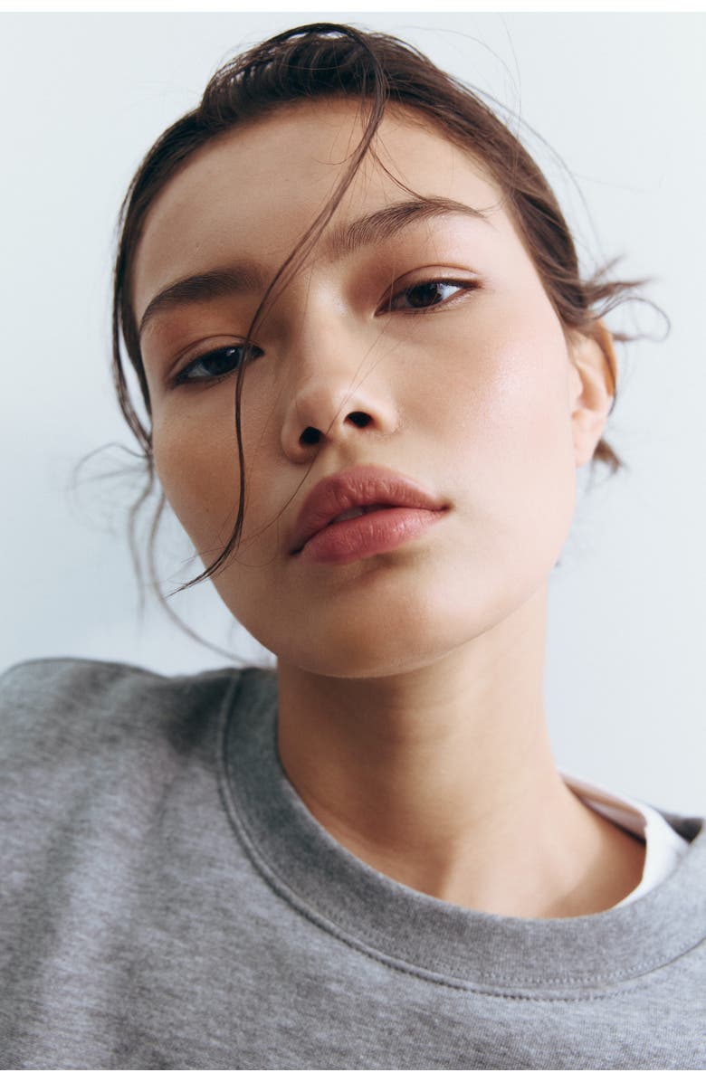 H&M Oversized Sweatshirt, Alternate, color, Gray Melange