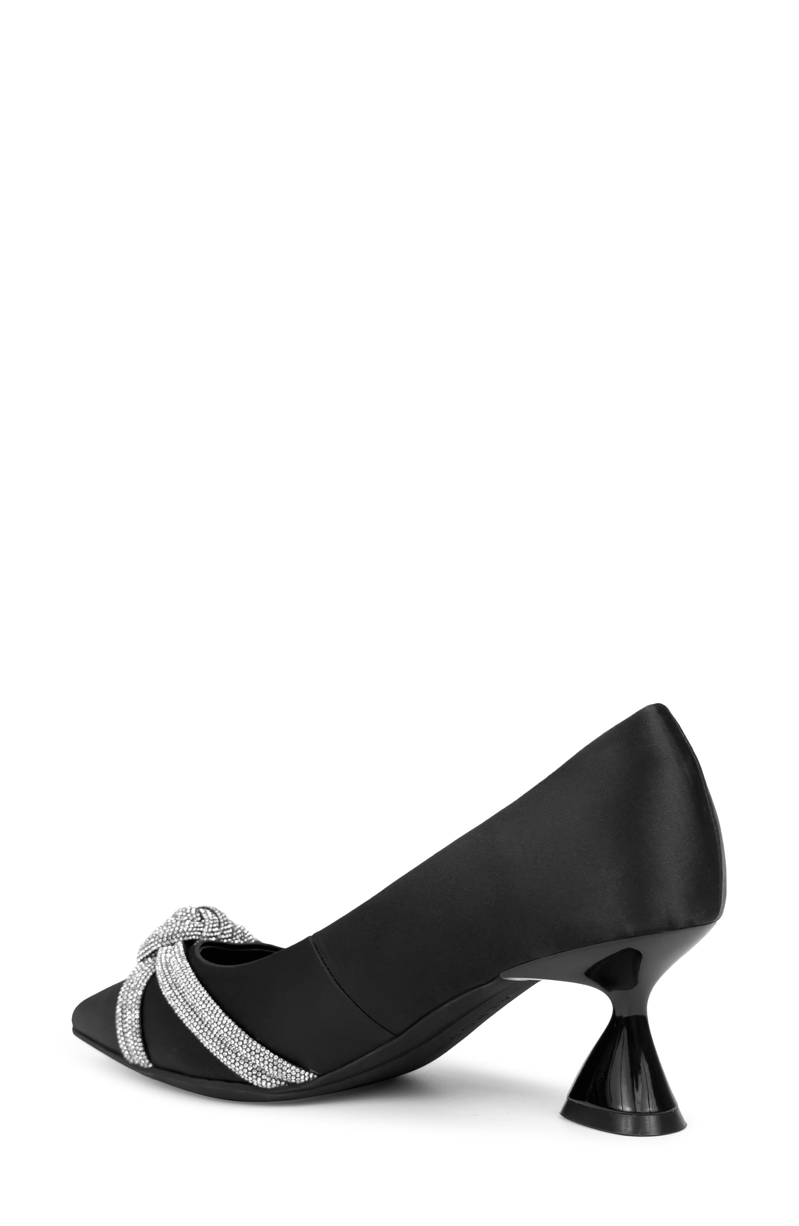 Aerosoles Jacey Crystal Embellished Satin Pump, Alternate, color, Black Satin