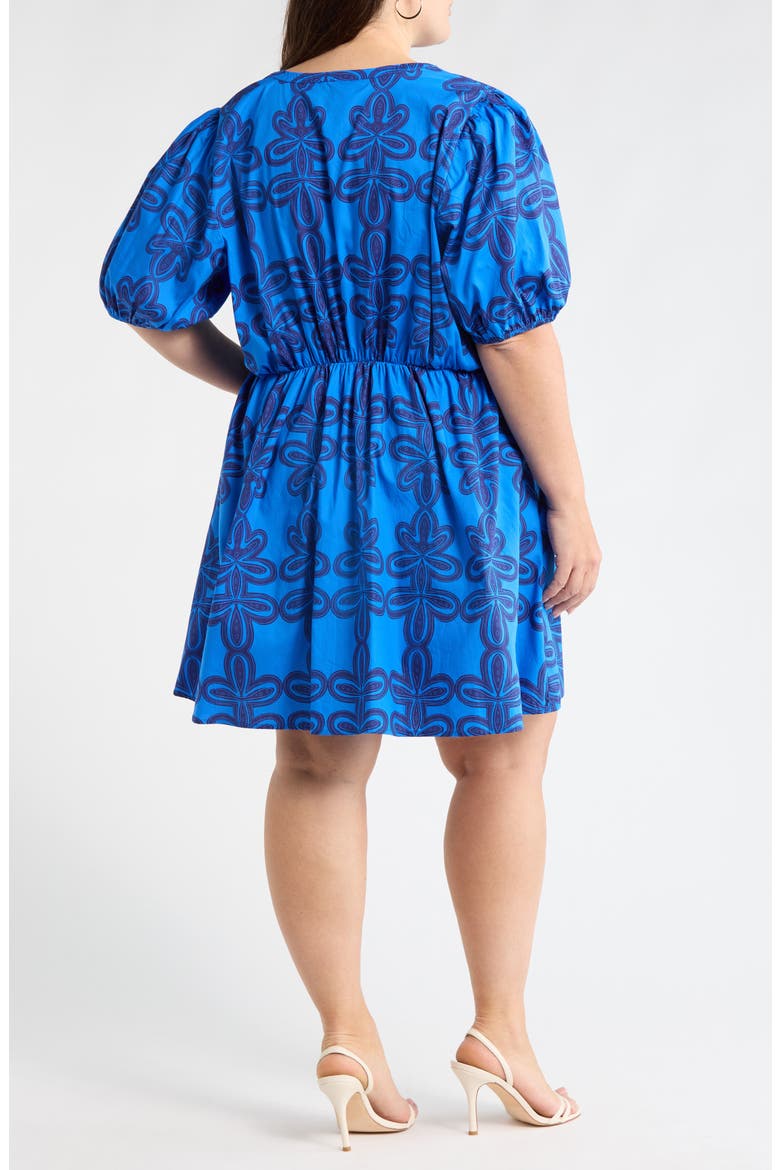 Romery Puff Sleeve Dress, Alternate, color, BLUE-NAVY-MUL