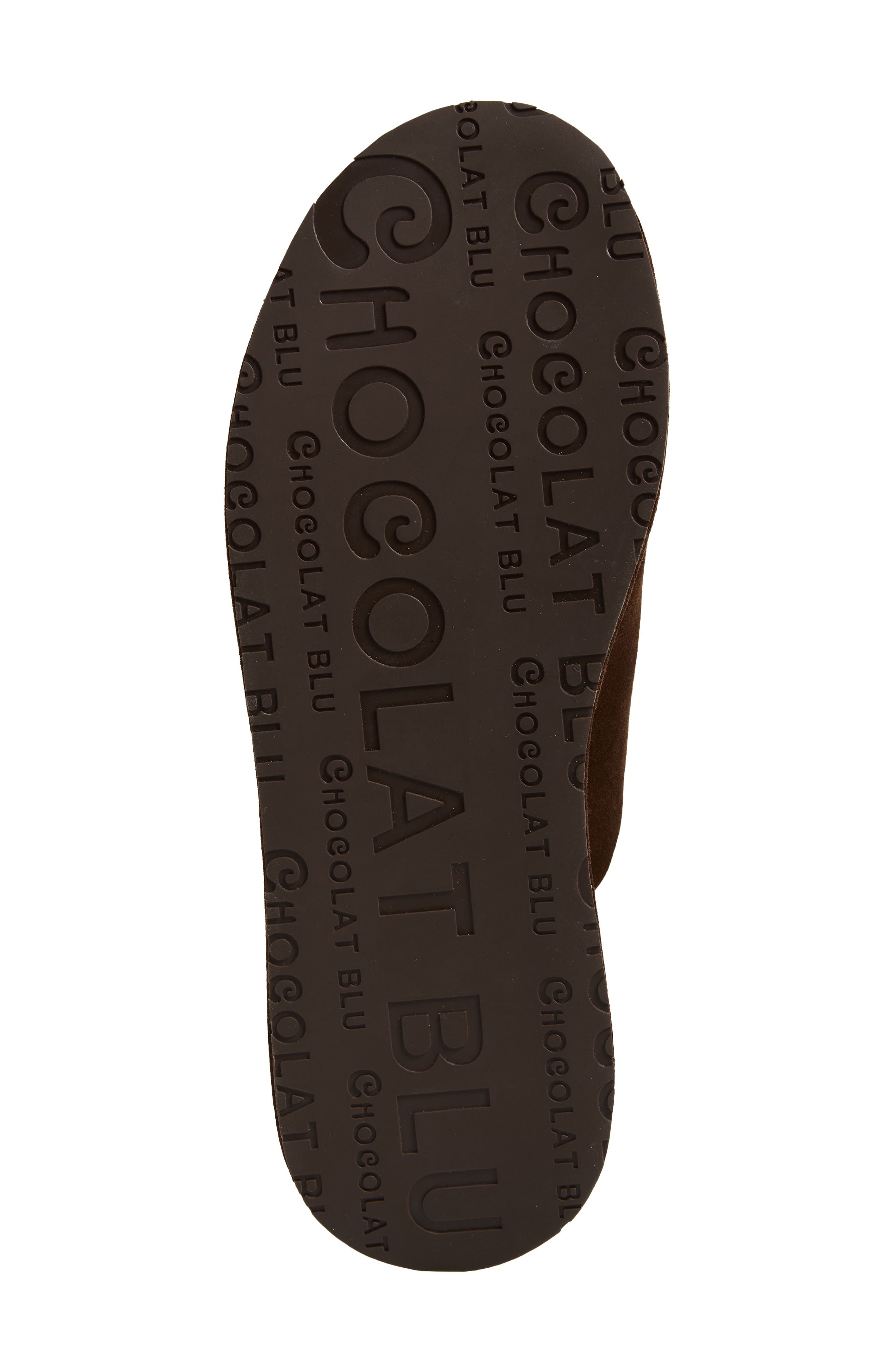 Elara Platform Slide Sandal, Alternate, color, CHOCOLATE SUEDE
