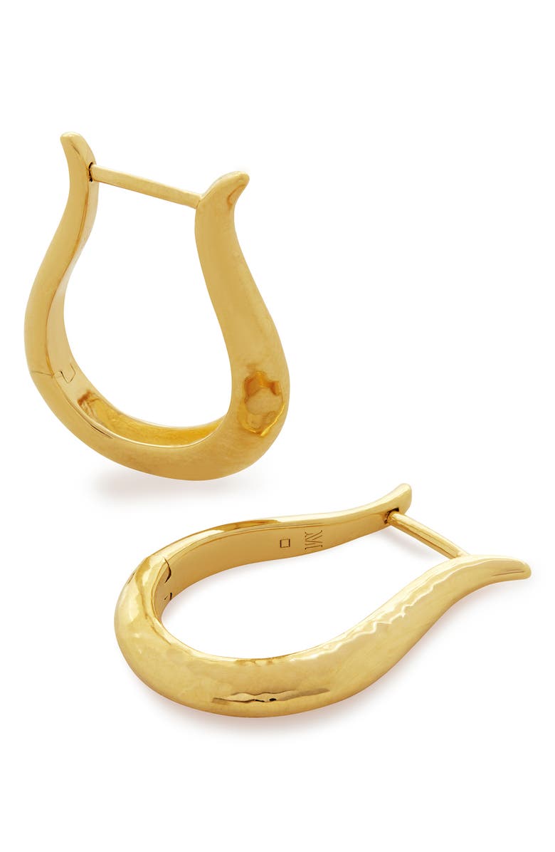 Monica Vinader Medium Deia Lyre Hoop Earrings, Main, color, 