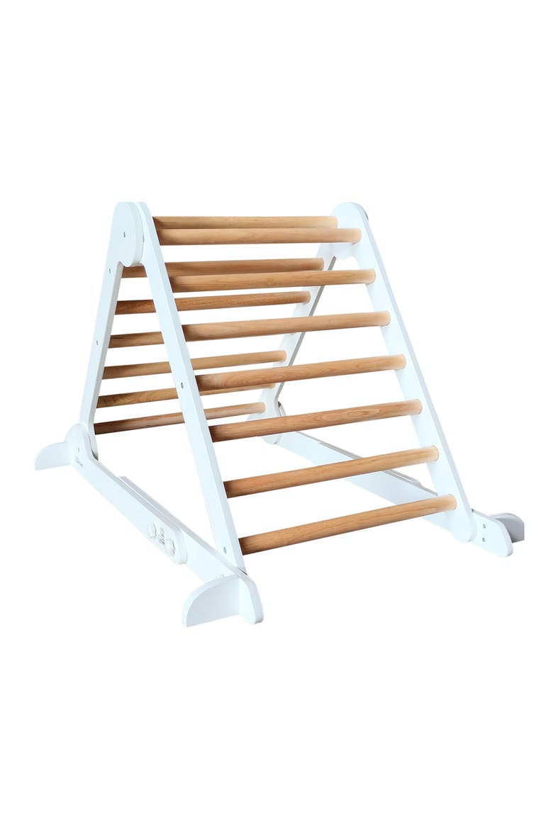 Kids' Learn 'N' Climb Wooden Triangle, Main, color, SOFT WHITE W/ NATURAL