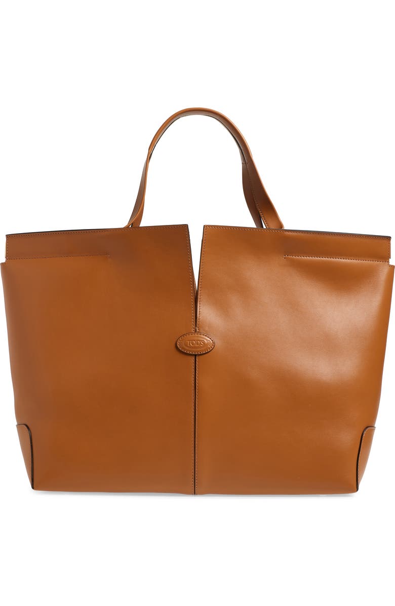 Tod's Di Bag Folio Leather Shopper, Main, color,